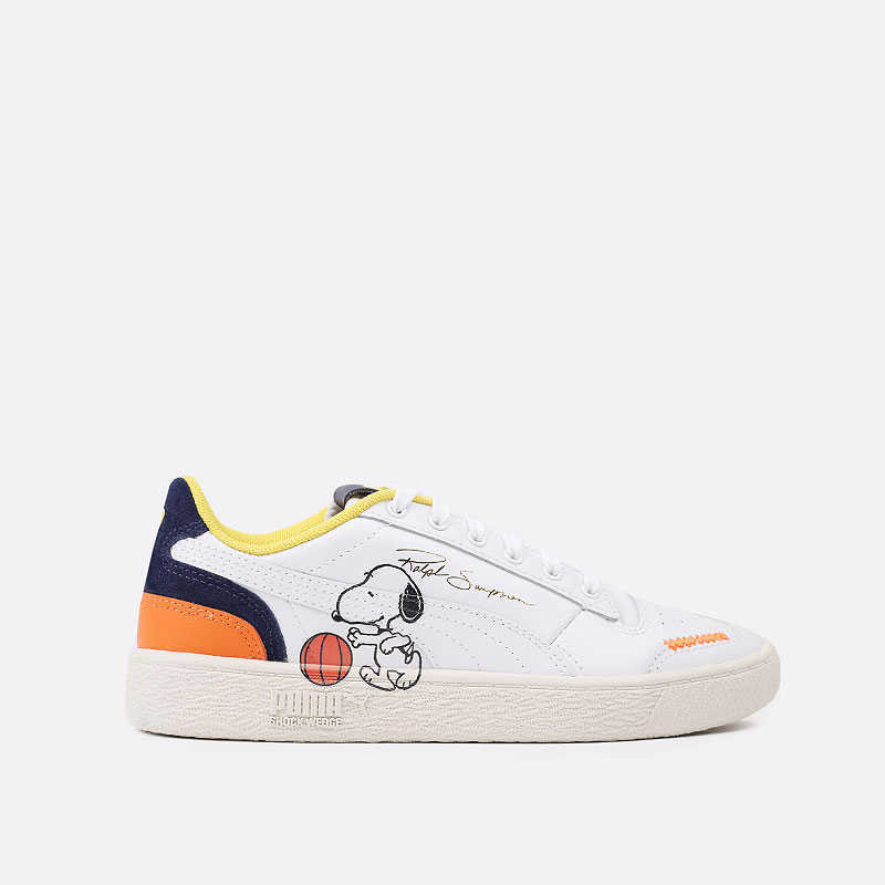  белые кроссовки PUMA Ralph Sampson Peanuts 37551601 - цена, описание, фото 1